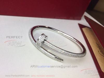 AAA Copy Cartier Nail Bracelet - Juste Un Clou Silver Diamond